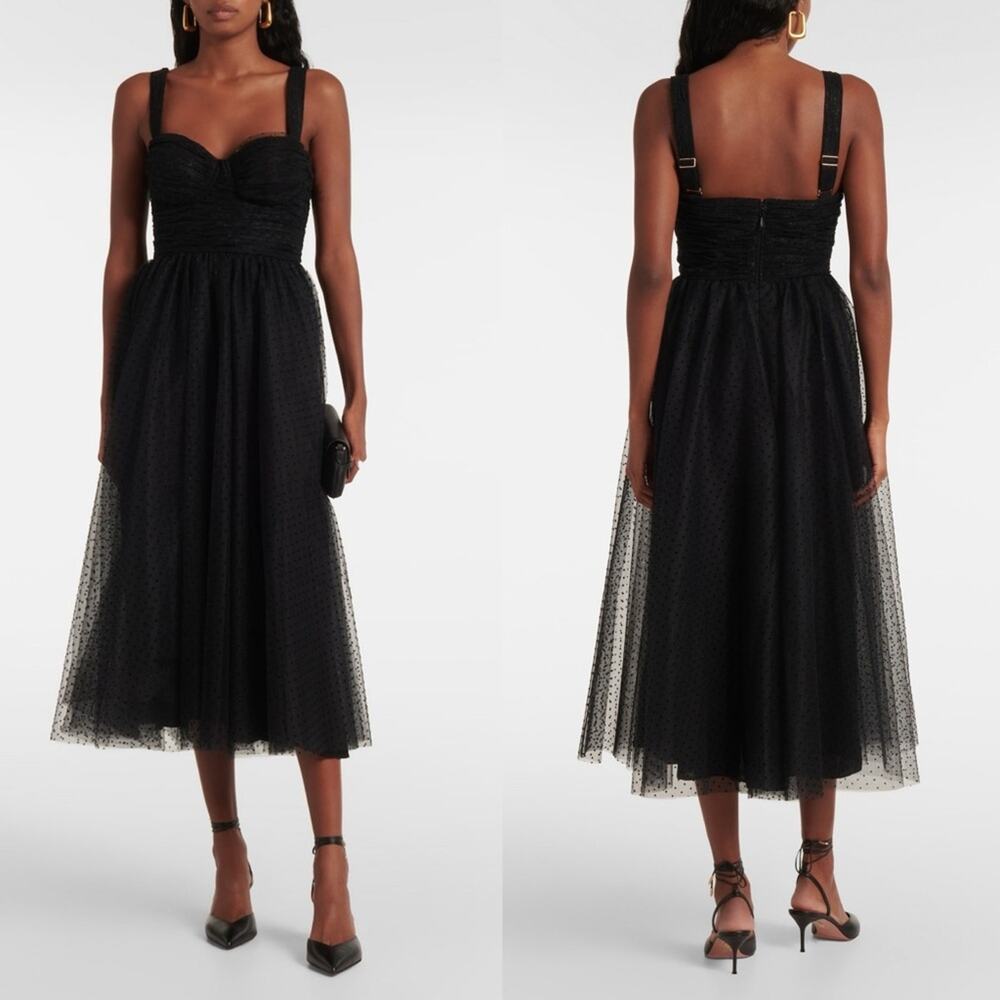 Zimmermann Tulle Midi Dress in Black 1 / 6 - Picture 3 of 10